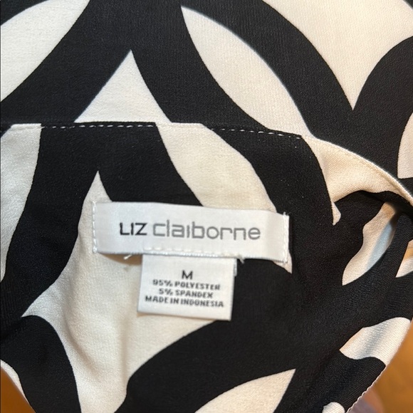 Elegant Blue and Black Geometric Dress by Liz Claiborne - Picture 4 of 4
